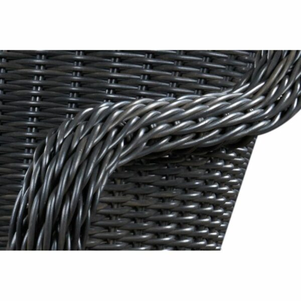 Modern Rattan Chair Wicker Arm - 6 cm Cushion - Black - Image 3