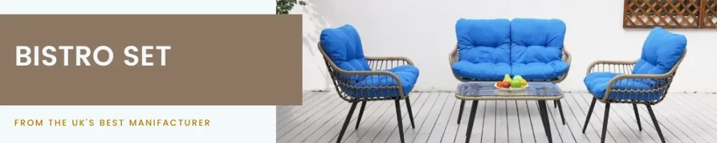 Garden Rattan Bitro Set, Colourful Outdoor Bistro Sets